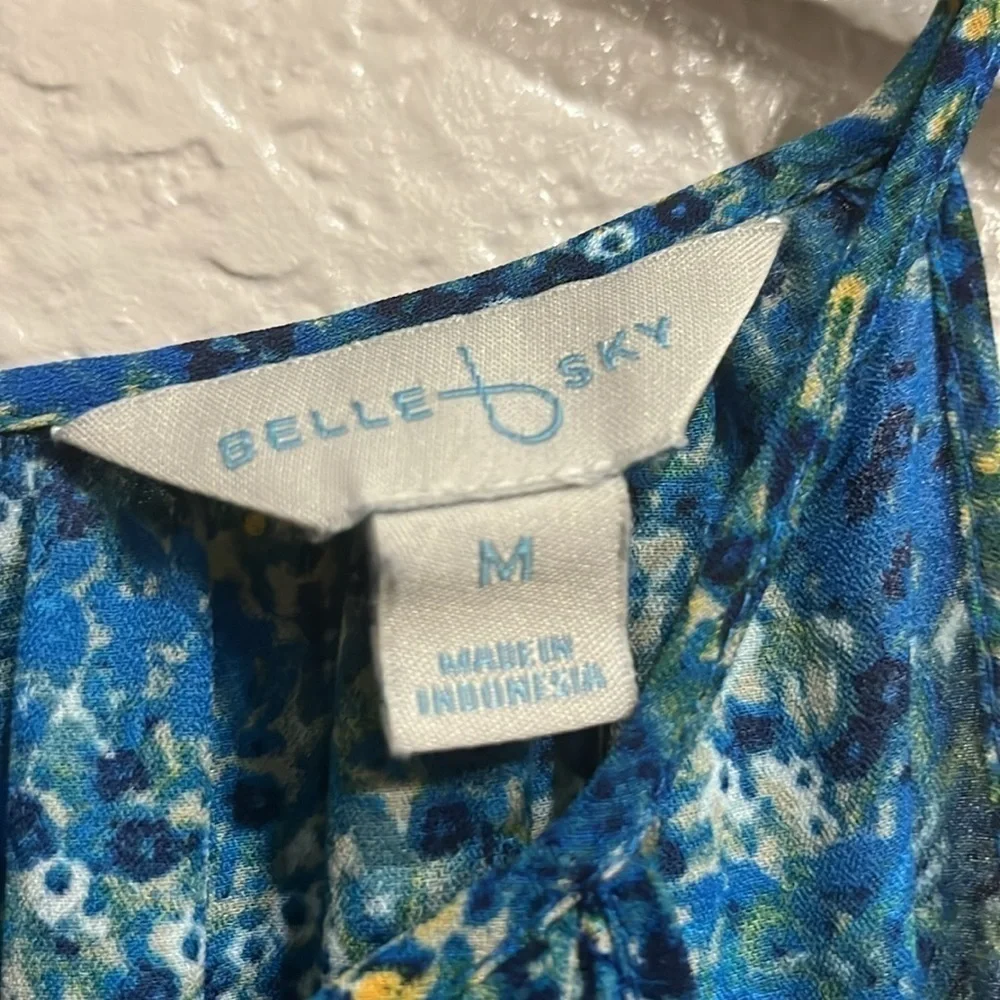 Belle and Sky Floral Maxi Dress with front split size Medium
